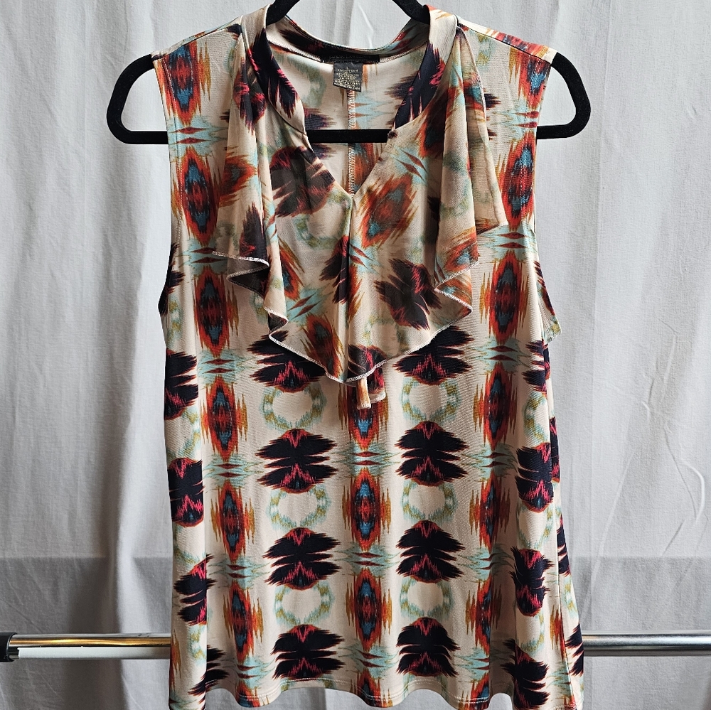 Susan Lawrence Multicolor Sleeveless Blouse